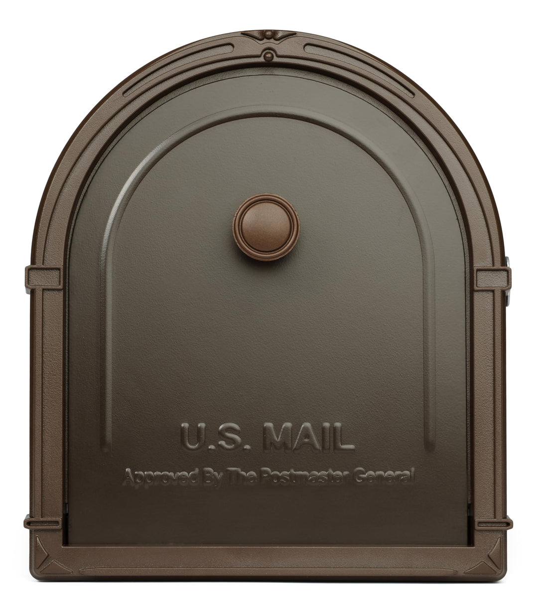 Architectural Mailboxes Bellevue Galvanized Steel Post Mount Mailbox, Compatibility Code G, 5591RZ-10, Rubbed Bronze, Large Capacity