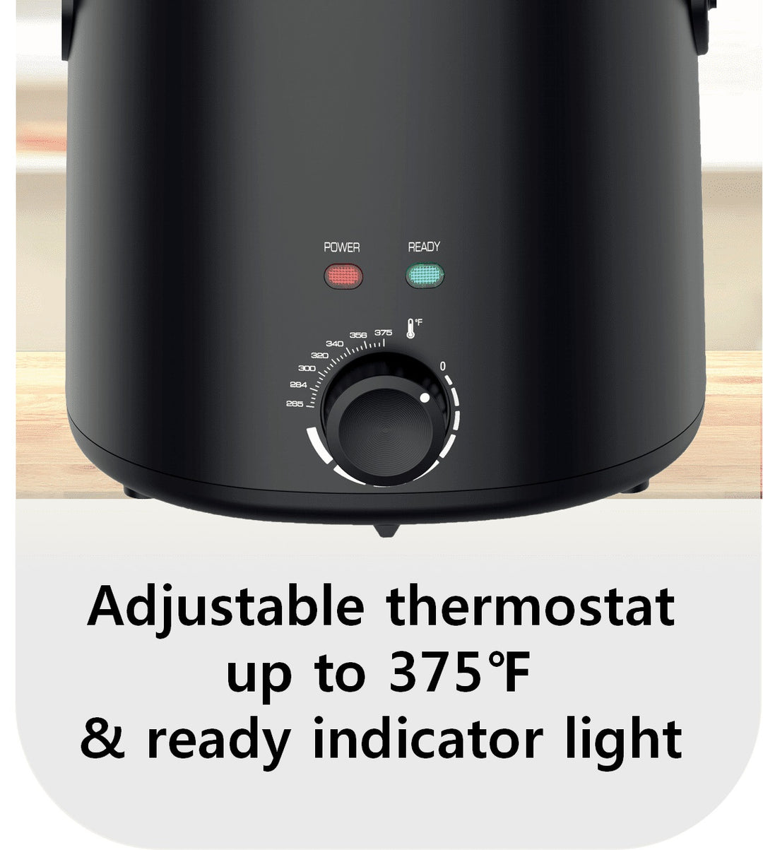 Mainstays 2QT Black Round Deep Fryer with Detachable Basket Thermostat Retail $29.42