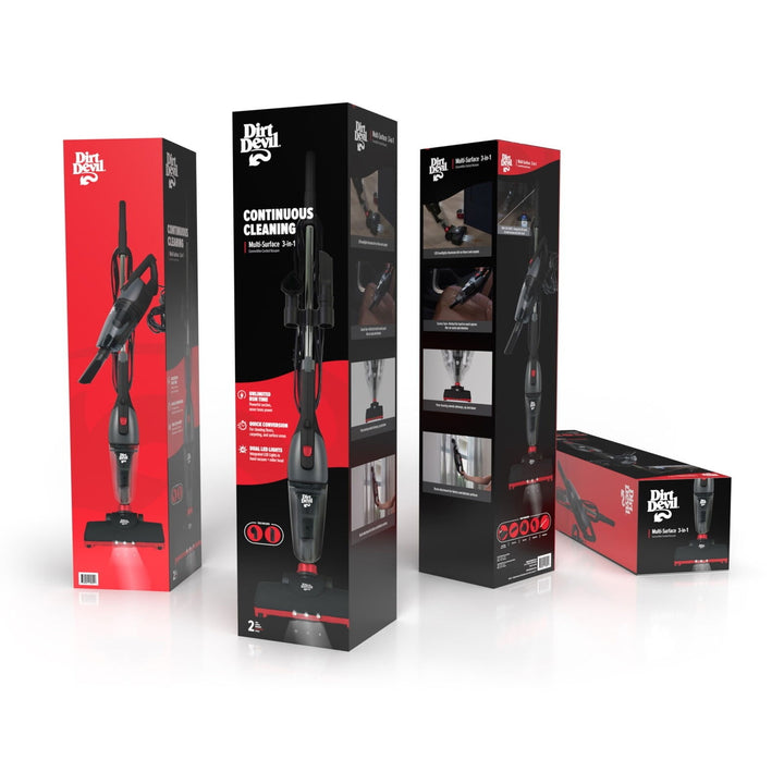 Dirt Devil 3-in-1 Lightweight Corded Upright and Handheld Multi-Surface Vacuum