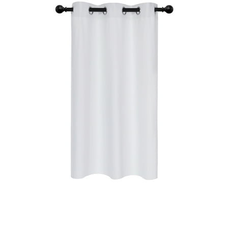 Deconovo Greyish White Blackout Curtain Silver Grommet for Darking Living Room  42×63 Inch  1 Panel Retail $31.99