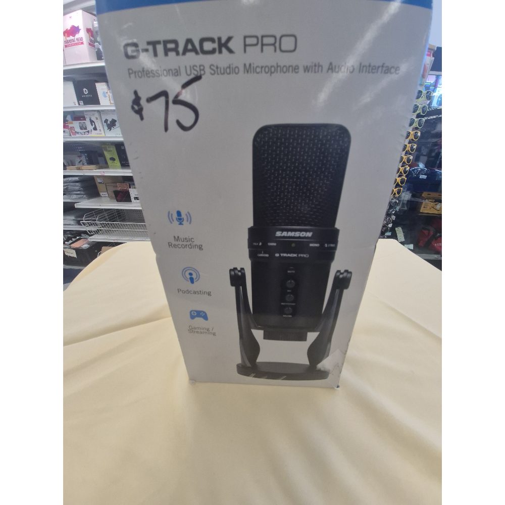 Samson G-Track Pro - USB Studio Microphone, Audio Interface, Music Recording, Podcasting, Gaming