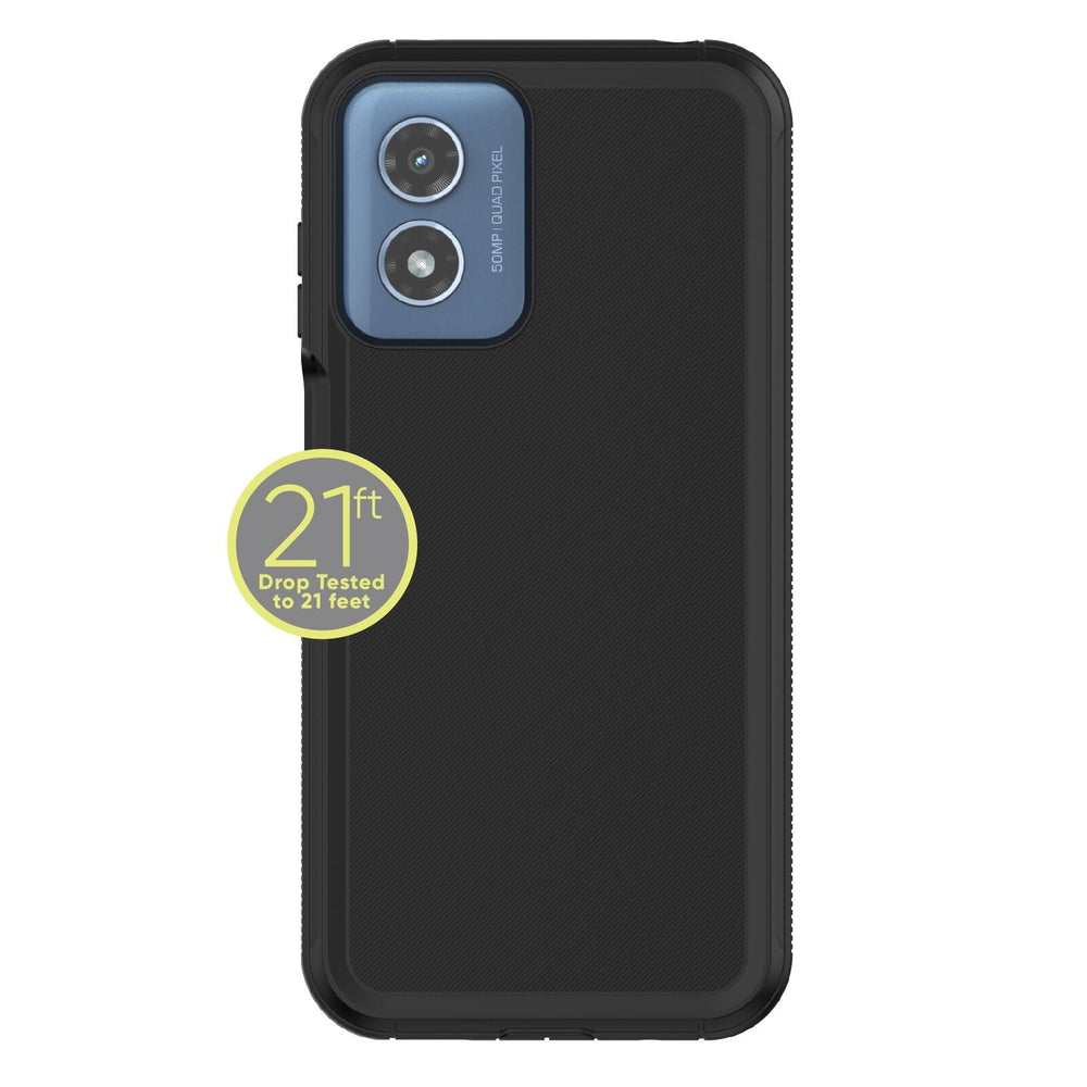 Onn. Rugged Phone Case for Moto G PLAY (2024) - Black Retail $17.17