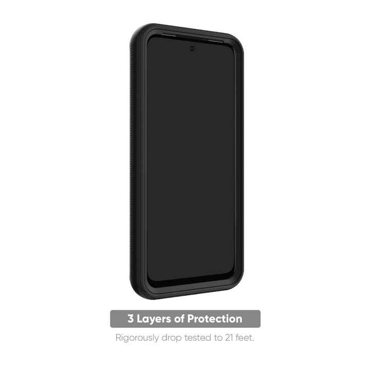 Onn. Rugged Phone Case for Moto G PLAY (2024) - Black Retail $17.17