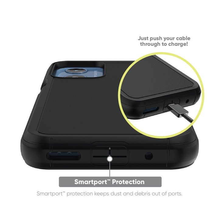 Onn. Rugged Phone Case for Moto G PLAY (2024) - Black Retail $17.17