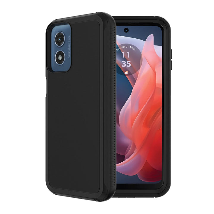 Onn. Rugged Phone Case for Moto G PLAY (2024) - Black Retail $17.17