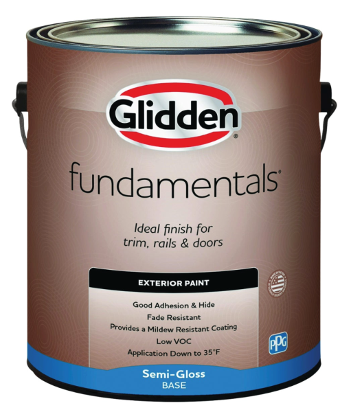 Glidden Exterior Paint, Tintable Base, Semi-Gloss, 1 Gallon