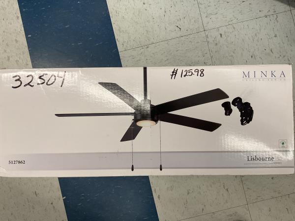Minka lisbourne coal finish 5-blades / 52” sweep Retail $179.98