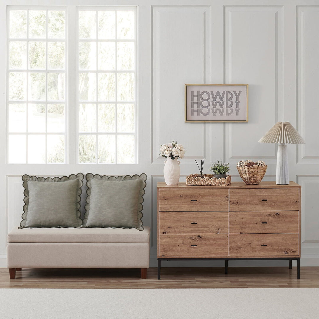 Home Decor Collection 18 in Ribbed Ceramic Table Lamp with Ivory Pleated Shade Retail $49.97