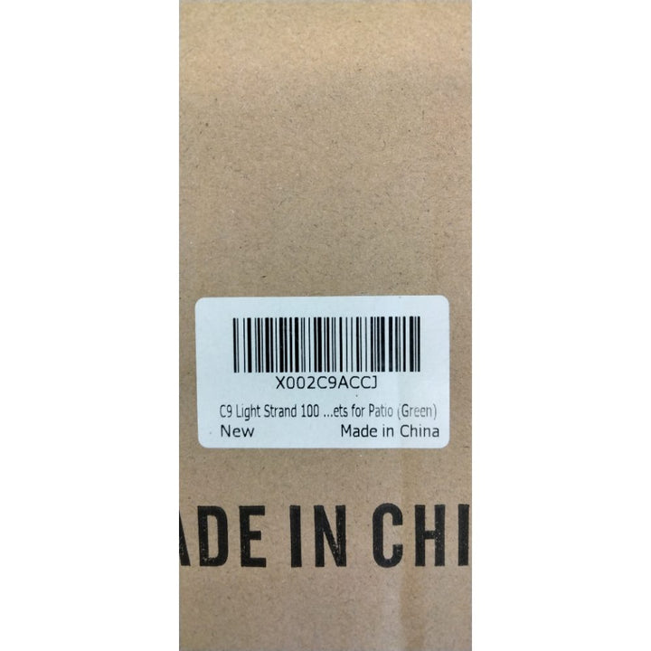 Brightown C9 Light Strand, 100 FT Outdoor String Lights Christmas Stringer with 100 Sockets for Christmas Decor Patio, E17 Light Socket, 12 Spacing, Green Wire