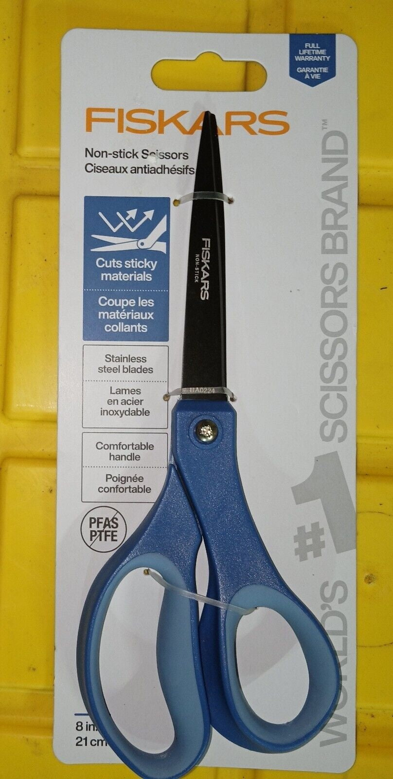 Fiskars 8  Adult Non-stick Titanium Everyday Office Scissors with SoftGrip Retail $6.88