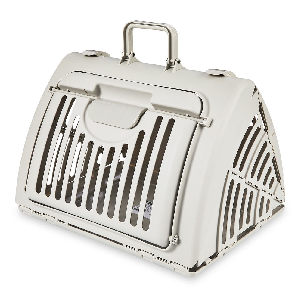 Vibrant Life Foldable Plastic Travel Cat Carrier  Gray  One Size Retail $19.97