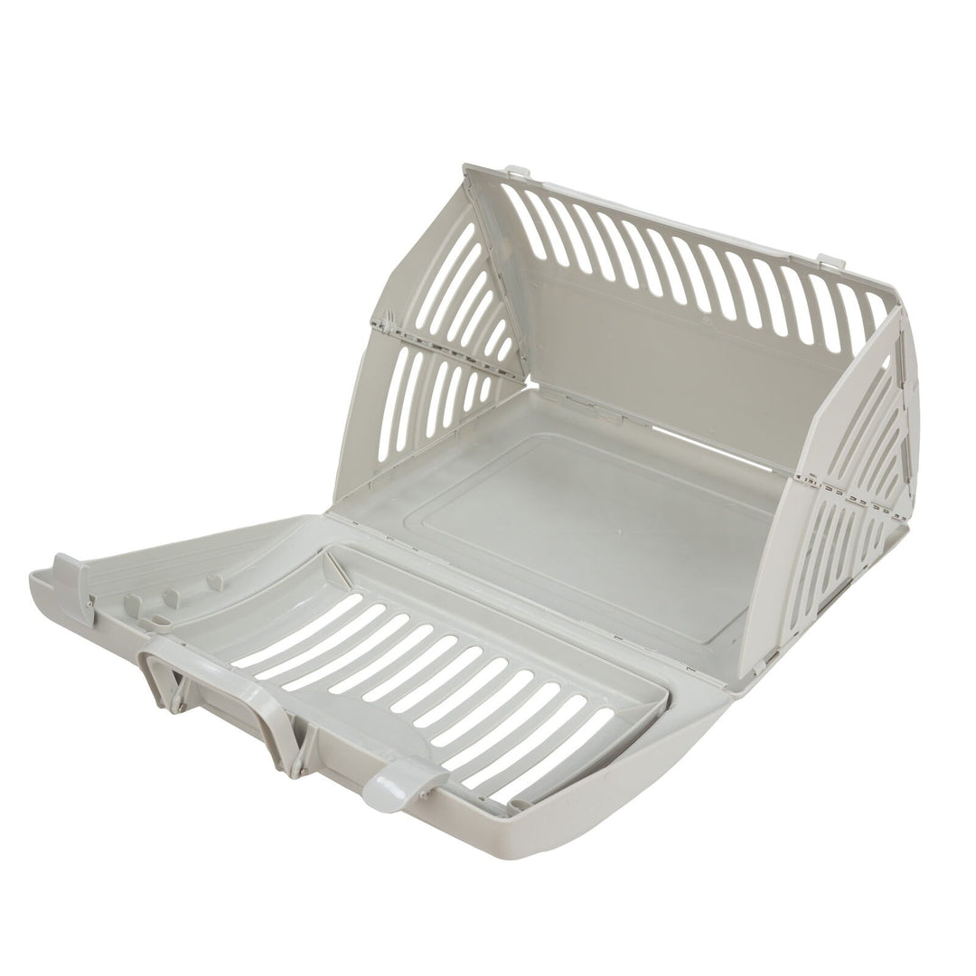 Vibrant Life Foldable Plastic Travel Cat Carrier  Gray  One Size Retail $19.97