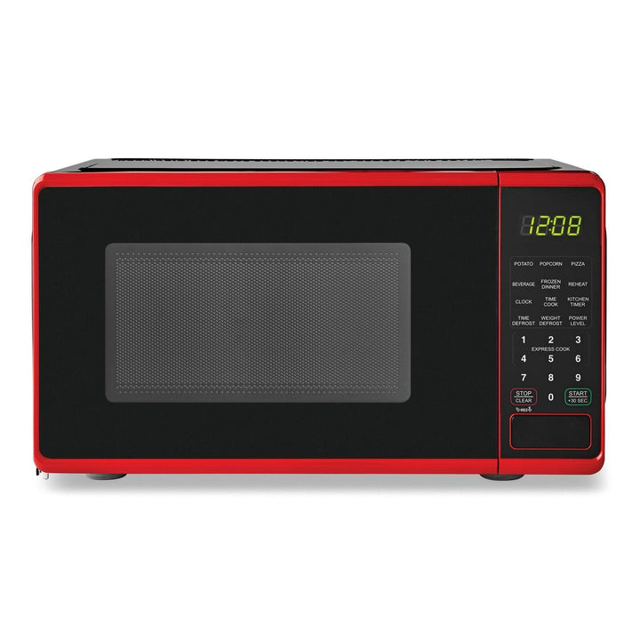 Mainstays 0.7 Cu Ft Countertop Microwave Oven  700 Watts  Red Retail $58.00