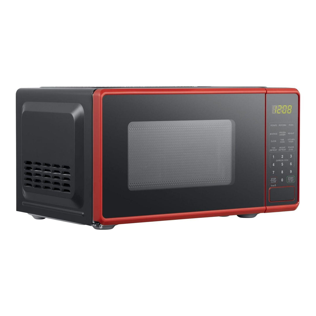 Mainstays 0.7 Cu Ft Countertop Microwave Oven  700 Watts  Red Retail $58.00