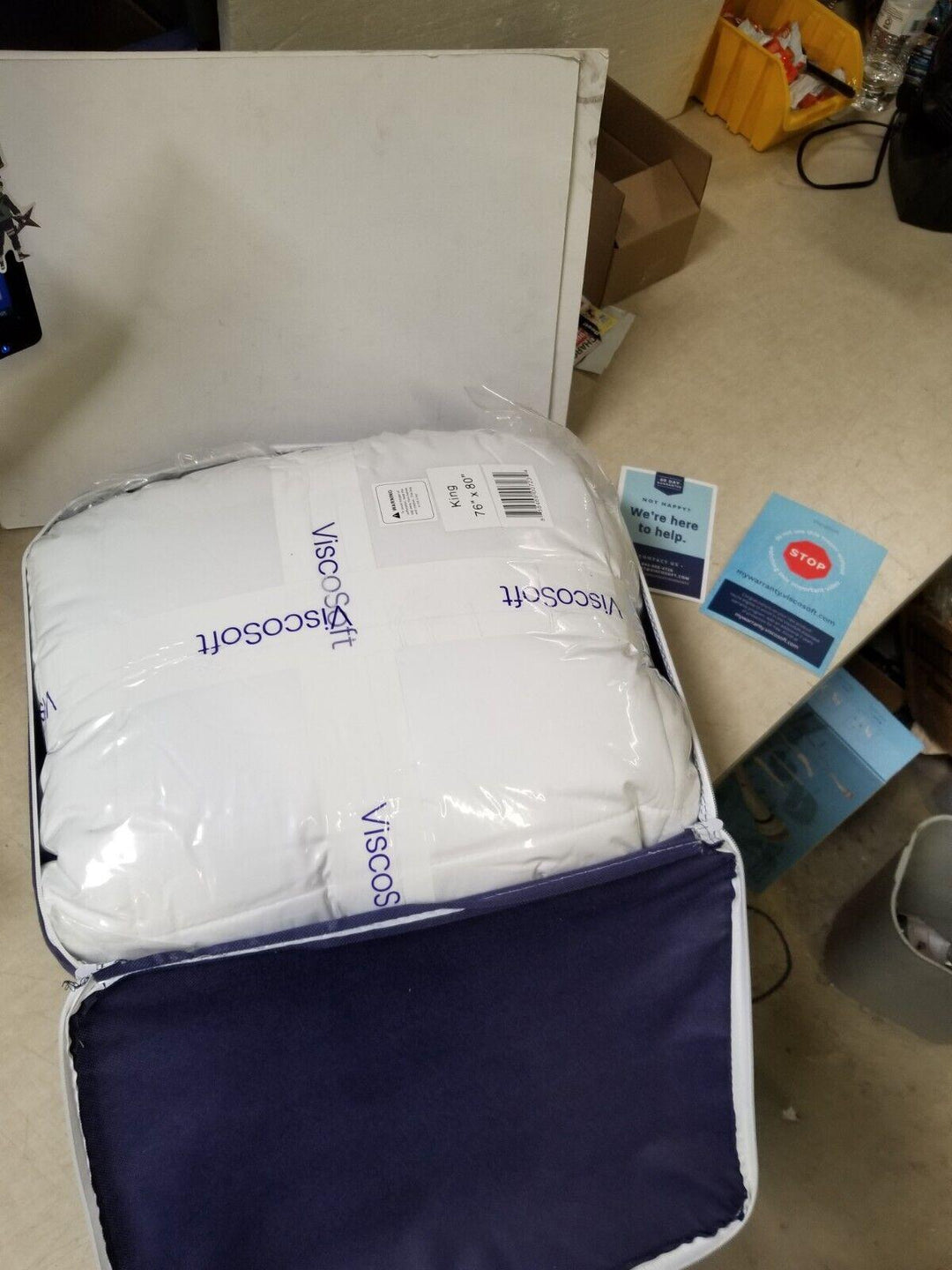 VISCOSOFT KING 1.5" PILLOW TOP COVER 76" X 80" Retail $39.99