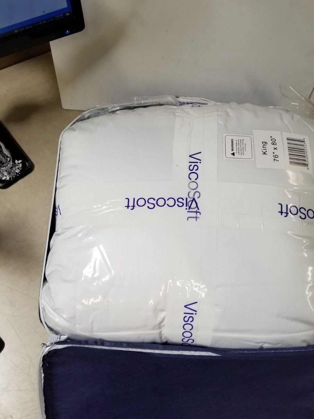 VISCOSOFT KING 1.5" PILLOW TOP COVER 76" X 80" Retail $39.99
