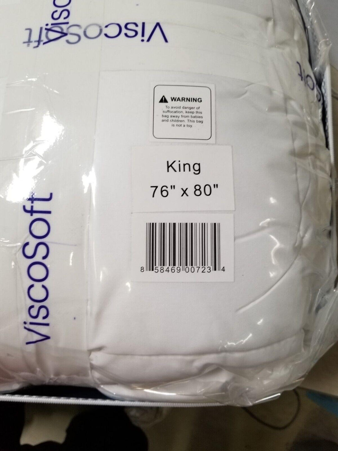 VISCOSOFT KING 1.5" PILLOW TOP COVER 76" X 80" Retail $39.99
