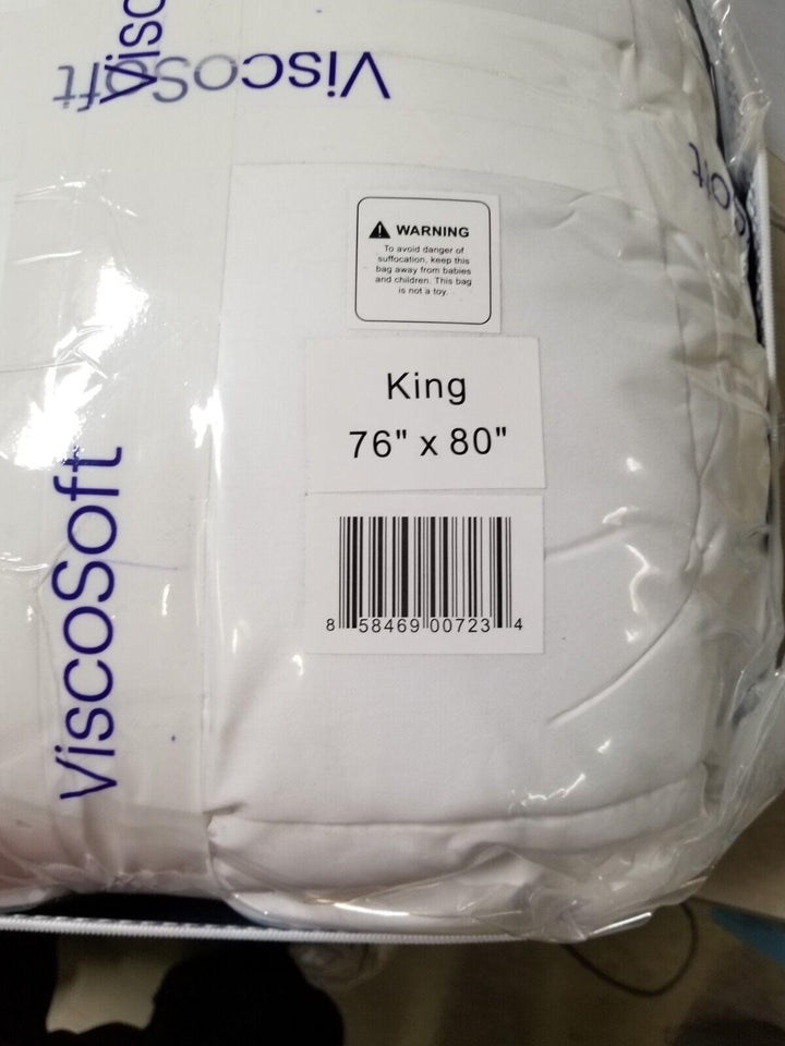 VISCOSOFT KING 1.5" PILLOW TOP COVER 76" X 80" Retail $39.99