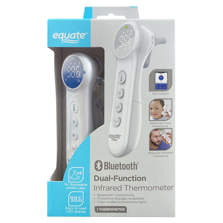 Equate Bluetooth Dual-Function Infrared Thermometer with Forehead and Ear Mode Retail $24.98