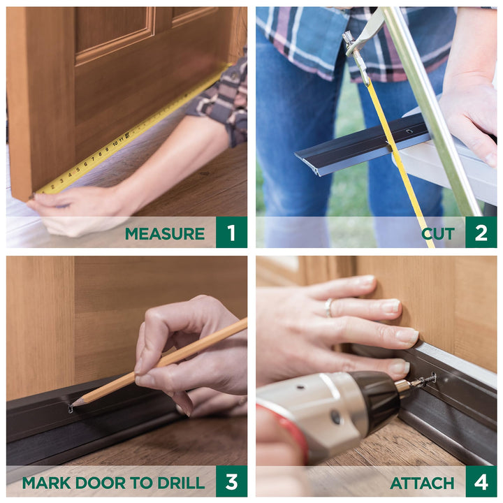 M-D Building Products 05652 All-Season Door Sweep, Heavy Duty Aluminum and Vinyl, Ideal for Residential & Commercial Use, Easy Installation, Ensure Comfort and Save Energy (36 Inch, Bronze)