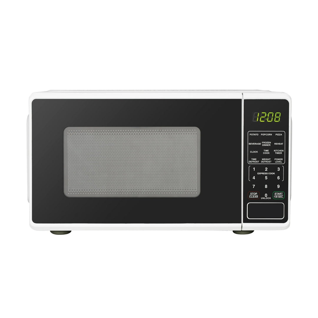 Mainstays 0.7 Cu Ft Countertop Microwave Oven  700 Watts  White Retail $58.00