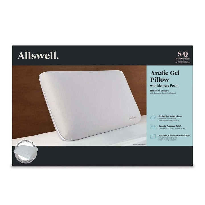 Allswell Arctic Gel Memory Foam Pillow, Standard Queen Retail $35.97