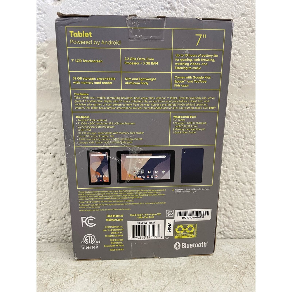 Onn. 7  Tablet  32GB  (2024 Model) - Indigo Retail $59.00