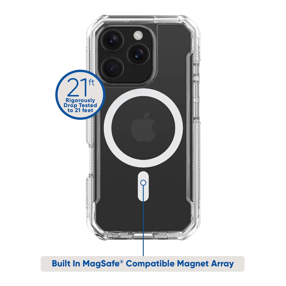 Onn. WIBCLR100149693 MagSafe Compatible Rugged Phone Case for iPhone 16 Pro - Retail $29.97