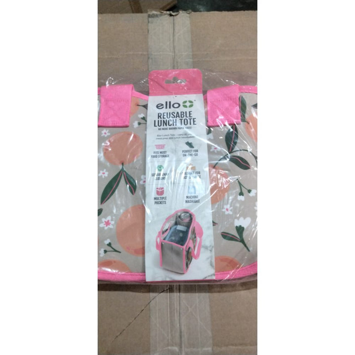 Ello Fruit Print Food Storage Container Lunch Bag Pink Retail $14.00