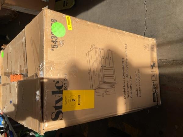 Style Selections LWS48MRTB - 48-in Vanity with Top Retail $450.00