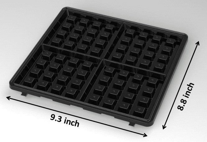 Mainstays 4-Slice Waffle Maker, Removable Plates, Black Matte Retail $37.53