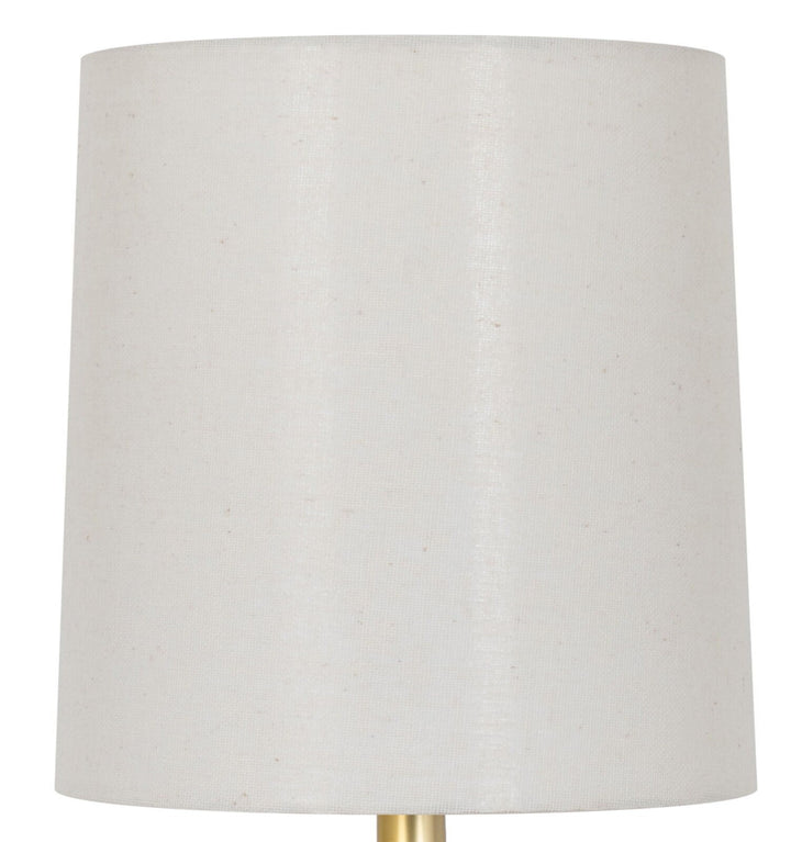 Mainstays 12.5” Mini Black Wood Ball Table Lamp with White Fabric Shade Retail $10.47