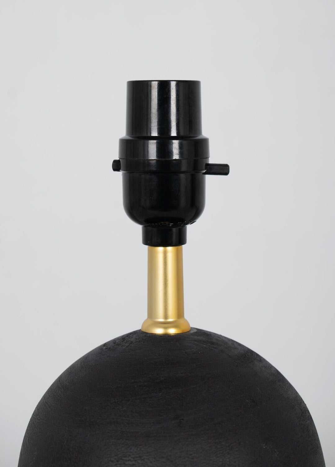 Mainstays 12.5” Mini Black Wood Ball Table Lamp with White Fabric Shade Retail $10.47