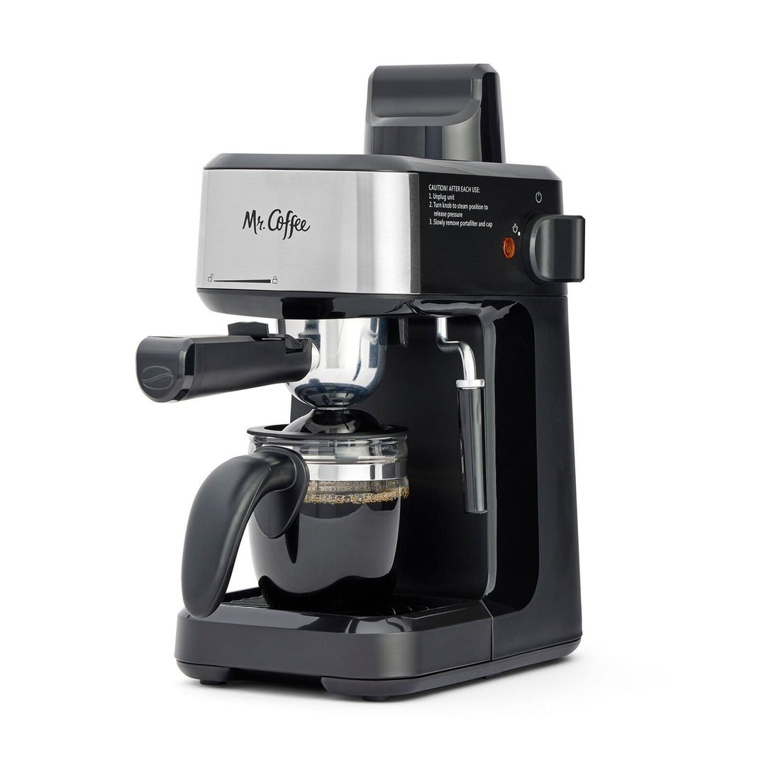 New,Mr. Coffee® 4-Shot Steam Espresso Machine and Latte Maker with Glass Carafe Retail $59.97