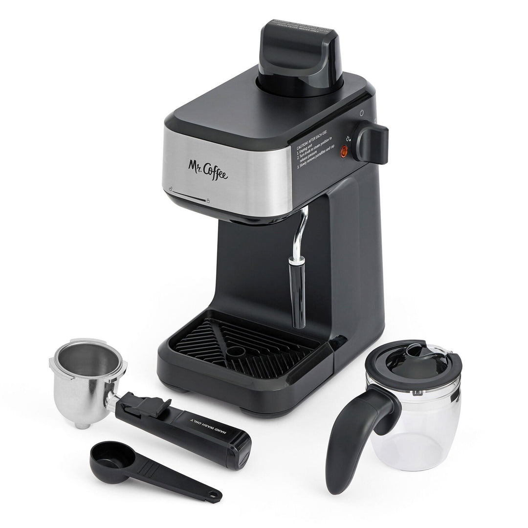 New,Mr. Coffee® 4-Shot Steam Espresso Machine and Latte Maker with Glass Carafe Retail $59.97