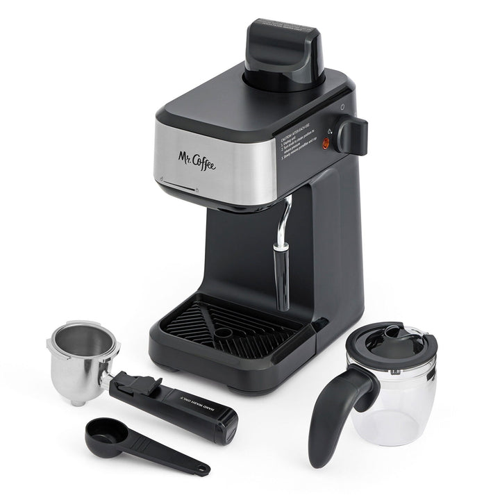 New,Mr. Coffee® 4-Shot Steam Espresso Machine and Latte Maker with Glass Carafe Retail $59.97