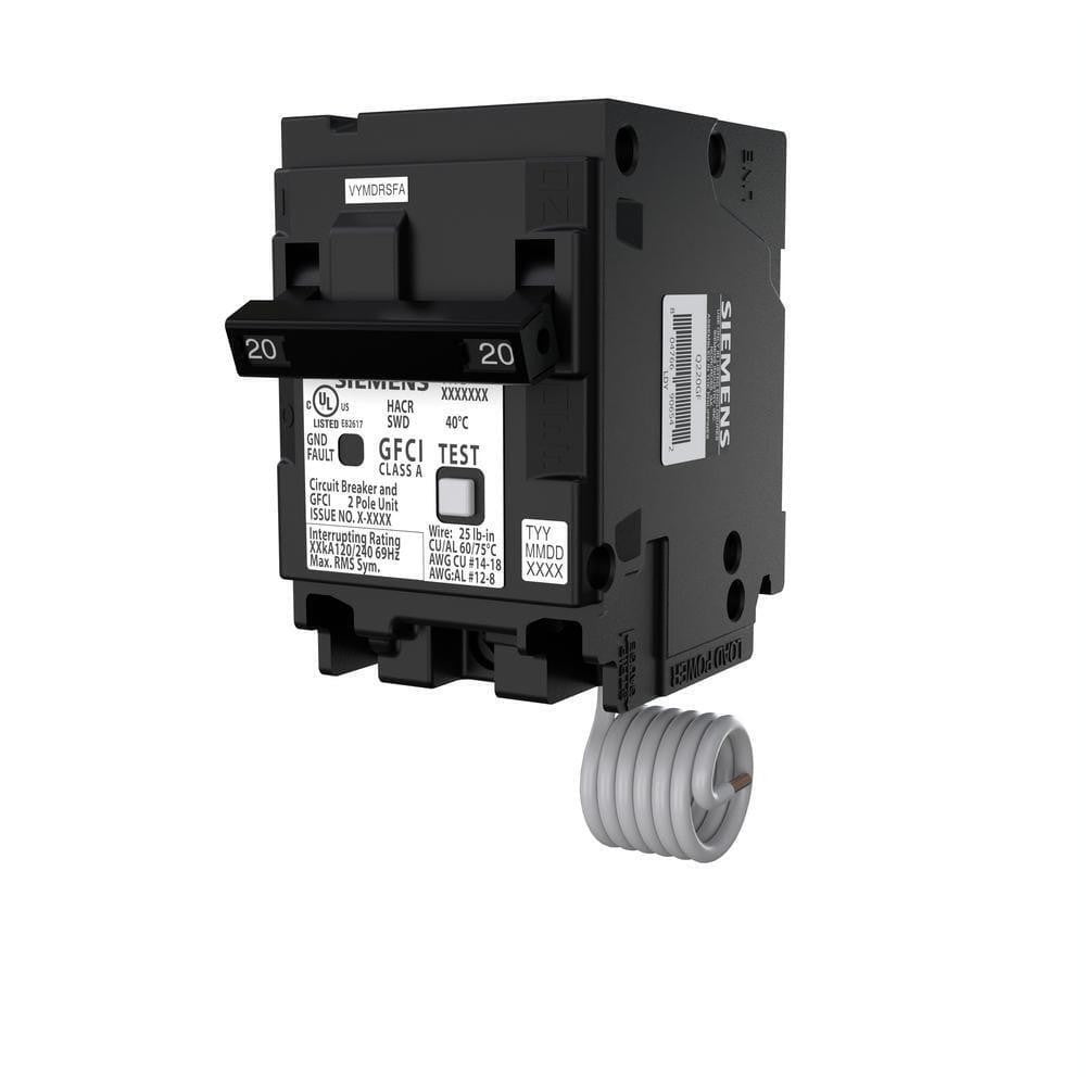 QPFB 20 Amp 2-Pole GFCI Circuit Breaker Retail $112.96