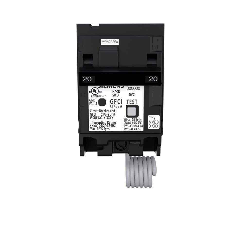 QPFB 20 Amp 2-Pole GFCI Circuit Breaker Retail $112.96