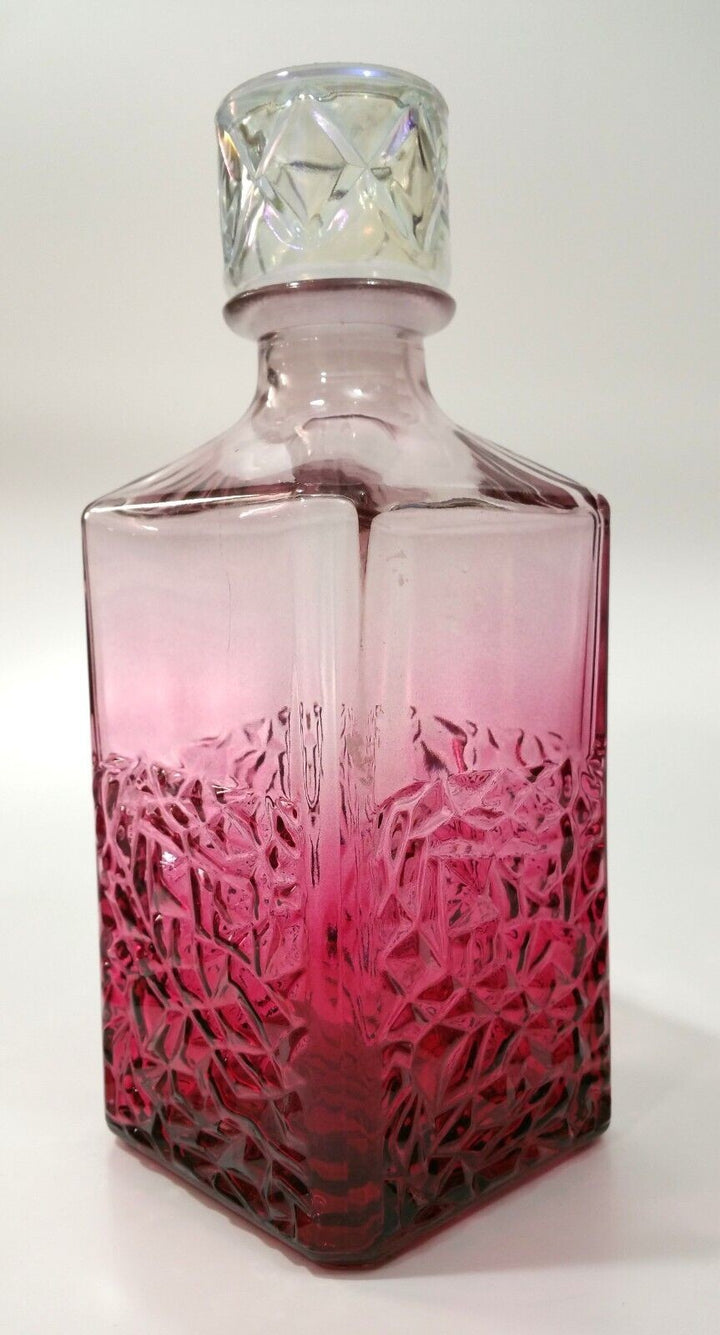 LUCKY STAR Glass Wine Decanter with Stopper Red - 31 Fl Oz - 8" Retail $5.00