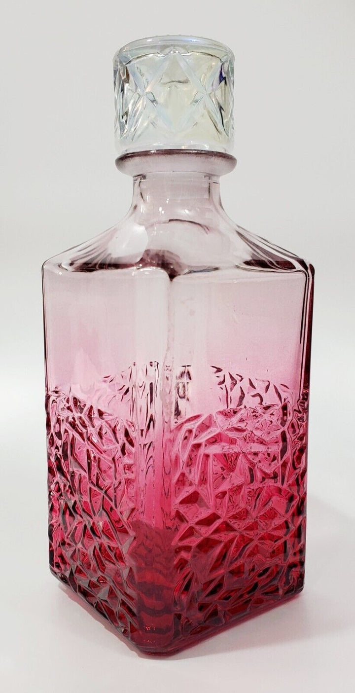 LUCKY STAR Glass Wine Decanter with Stopper Red - 31 Fl Oz - 8" Retail $5.00
