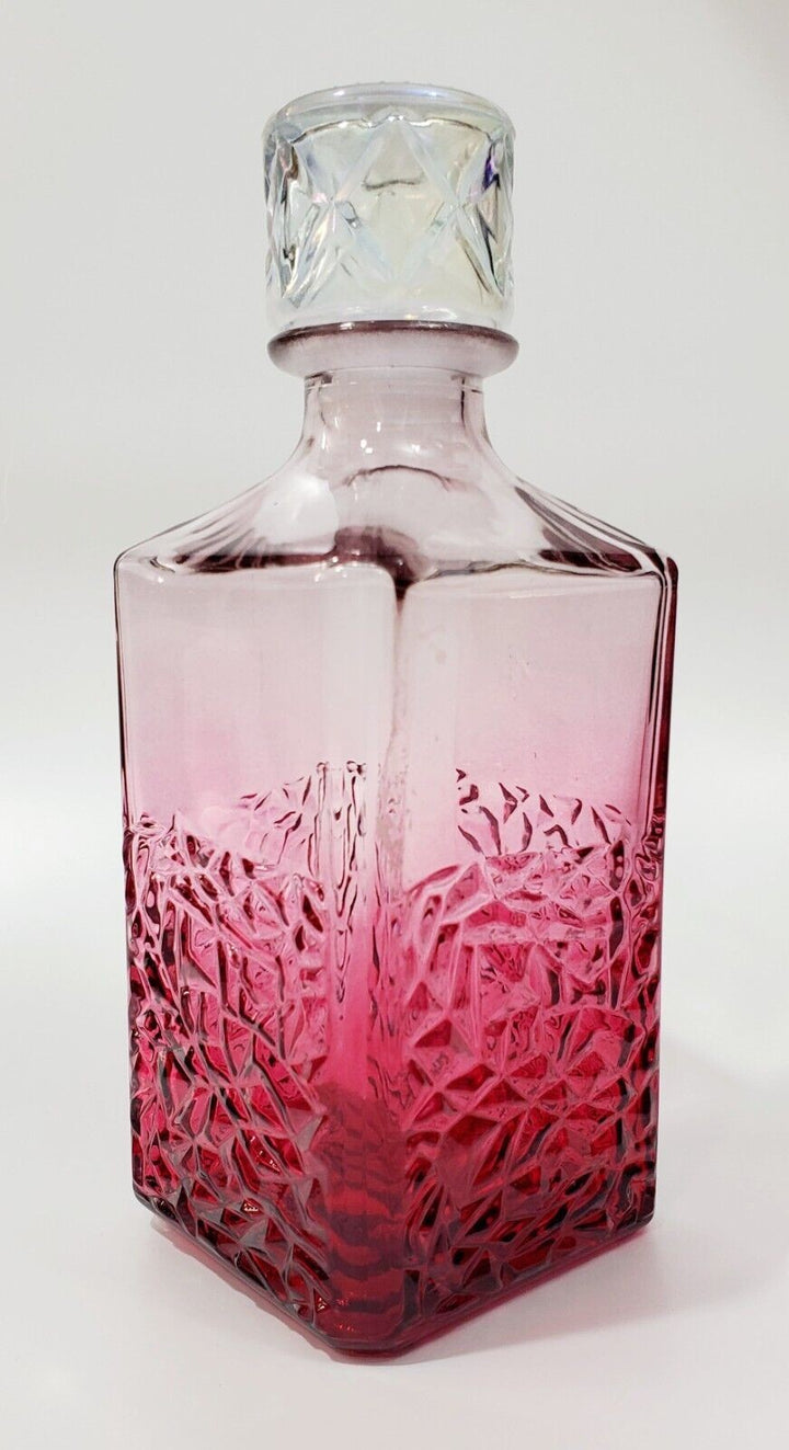 LUCKY STAR Glass Wine Decanter with Stopper Red - 31 Fl Oz - 8" Retail $5.00