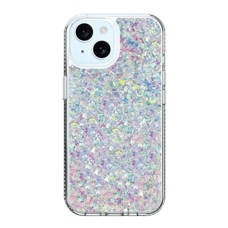 Onn. Phone Case for iPhone 15 / iPhone 14 / iPhone 13 - Iridescent Glitter Fleck Retail $12.98