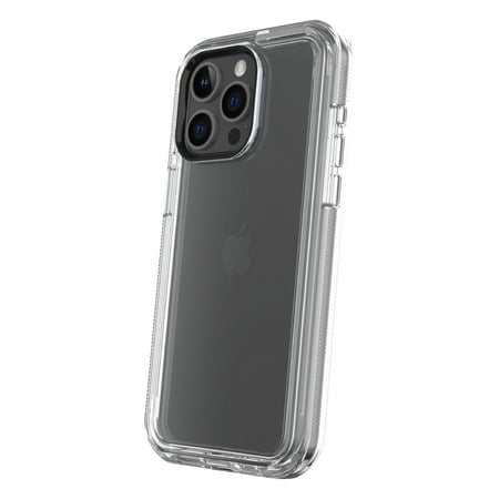 Onn. Rugged Phone Case with Holster for iPhone 15 Pro - Clear Retail $14.00