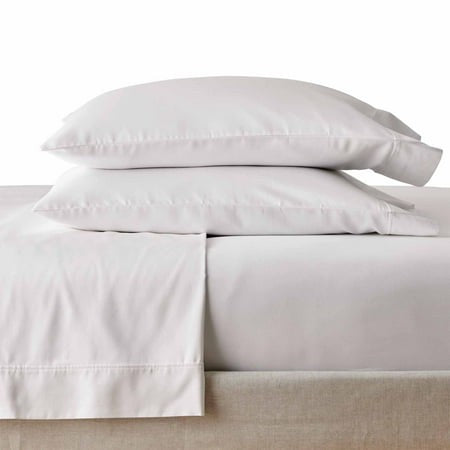 Better Homes & Gardens 100% Cotton Sateen 300 Thread Count Sheet Set  Twin  Arctic White Retail $24.97