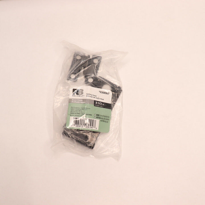 Reliabilt Safety Hasp Black 3-1/2  0308987 Retail $13.79