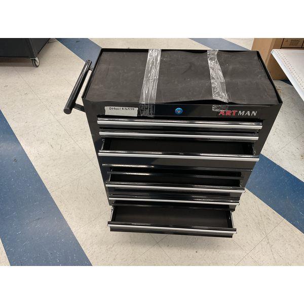 Artman Tool Chest, Rolling Cabinet, Black, Multi-Drawer Retail $169.99