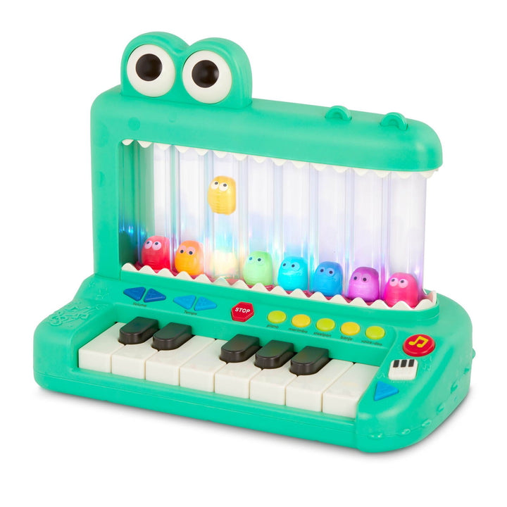 Battat Croco Pop Piano Toy Keyboard with Songs Sounds Lights  Baby and Toddler Toys
