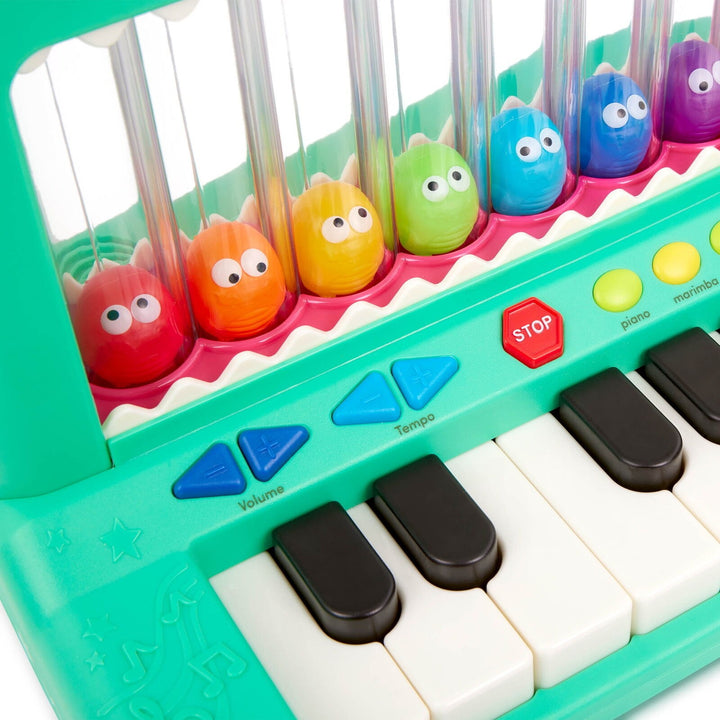 Battat Croco Pop Piano Toy Keyboard with Songs Sounds Lights  Baby and Toddler Toys