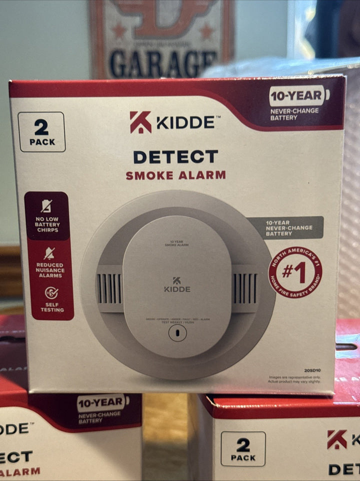 Kidde LED Warning Light Indicators Smoke Detector, 2 Pack - Battery Powered Retail $59.97