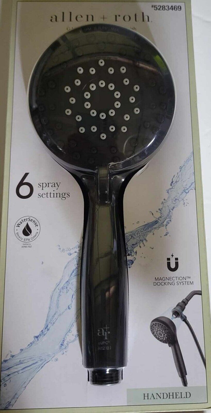 Allen+Roth #5283469 Galway Matte Black Finish Magnetic Handheld Showerhead NEW Retail $54.98